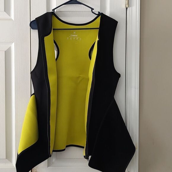 Cimkiz Mens Sweat Sauna Vest for Waist Trainer Zipper Neoprene Zipper Suit - Picture 4 of 7